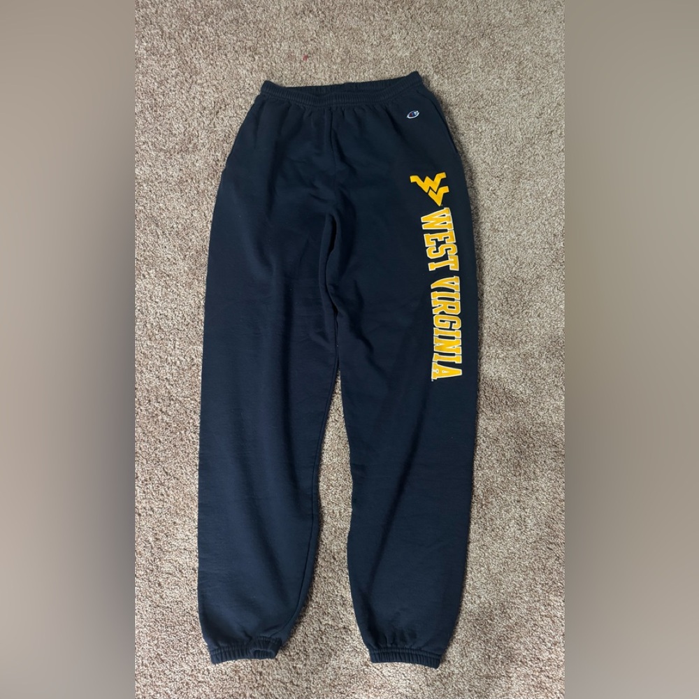 Mens size large Navy and yellow Sweatpants with West Viriginia University Logo